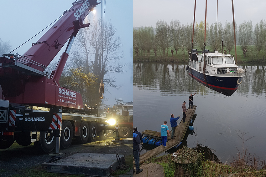 Hafenaufbau am Freitag den 13.