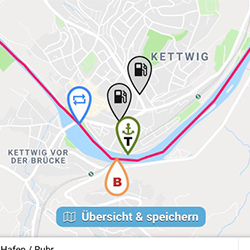 Hafeninfo an der Route