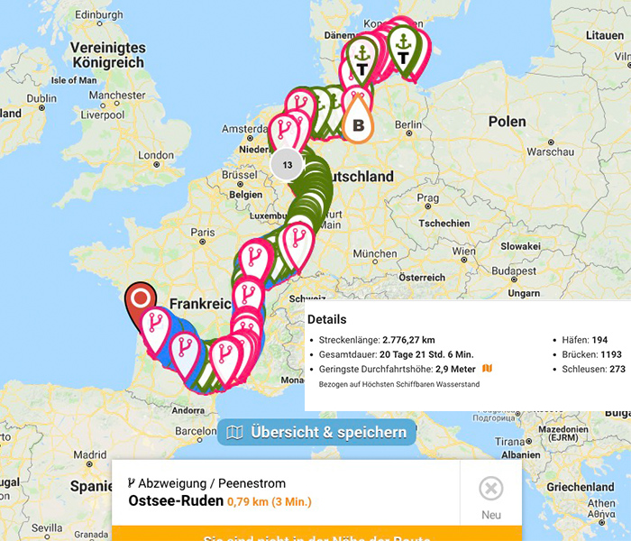 Autorouting durch Europa